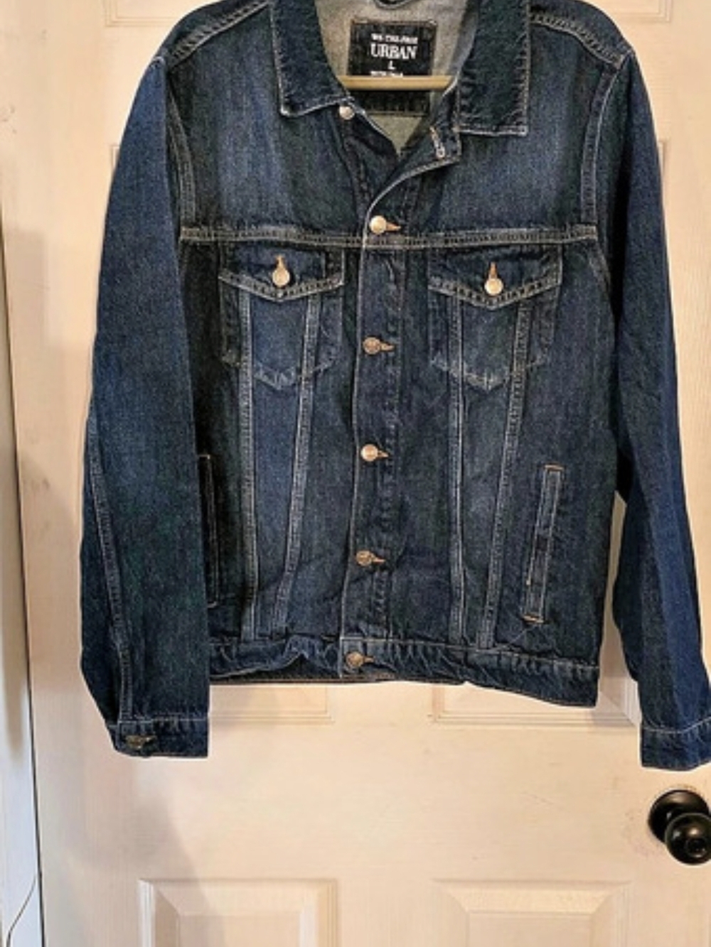 Urban Outfitters We-The-Free Water Falls Baggy Wide Leg Denim Jacket Size Large